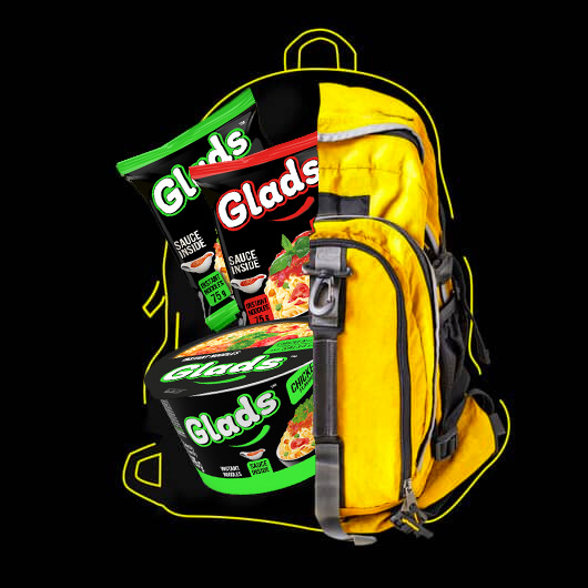 Glads nūdeles līdzņemšanai