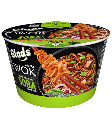 Glads WOK nūdeles ar «Soba» aromatizētu mērci Glads WOK nūdeles ar «Soba» aromatizētu mērci